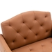 Nob Hill Accent Chair - Brown Polyurethane - Rose Golden Finish Feet - CAB1775