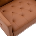 Nob Hill Accent Chair - Brown Polyurethane - Rose Golden Finish Feet - CAB1775