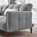 Credo 81" Convertible Futon Sofa Bed - Gray Fabric - Wooden Legs - CAB1781