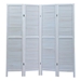 Belper Wood 4 Panel Screen Folding Louvered Room Divider - CAB1789