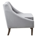 Aethor Accent Chair - Light Gray Polyester Velvet - Dark Coffee Finish Legs - CAB1799