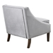 Aethor Accent Chair - Light Gray Polyester Velvet - Dark Coffee Finish Legs - CAB1799