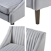 Aethor Accent Chair - Light Gray Polyester Velvet - Dark Coffee Finish Legs - CAB1799