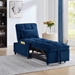 Eldra 68" 4-in-1 Multi-Function Single Sofa Bed with Storage Pockets - Navy Velvet Fabric - CAB1802