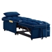 Eldra 68" 4-in-1 Multi-Function Single Sofa Bed with Storage Pockets - Navy Velvet Fabric - CAB1802