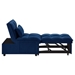 Eldra 68" 4-in-1 Multi-Function Single Sofa Bed with Storage Pockets - Navy Velvet Fabric - CAB1802