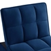 Eldra 68" 4-in-1 Multi-Function Single Sofa Bed with Storage Pockets - Navy Velvet Fabric - CAB1802