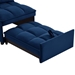 Eldra 68" 4-in-1 Multi-Function Single Sofa Bed with Storage Pockets - Navy Velvet Fabric - CAB1802