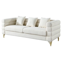 Ixalan 81" Sectional Sofa - 3 Seater Reversible - Ivory Fabric 