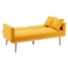 Casa Vita Loveseat Sofa - Mustard Teddy Velvet - Rose Golden Metal Feet - CAB1817