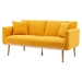 Casa Vita Loveseat Sofa - Mustard Teddy Velvet - Rose Golden Metal Feet - CAB1817