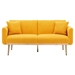 Casa Vita Loveseat Sofa - Mustard Teddy Velvet - Rose Golden Metal Feet - CAB1817