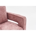 Gentle Swivel Barrel Chair - Pink Linen Fabric - Gold Finish Legs - CAB1830