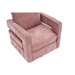 Gentle Swivel Barrel Chair - Pink Linen Fabric - Gold Finish Legs - CAB1830