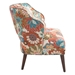 Bolta Open Back Accent Chair - Multi Polyester Fabric - Espresso Finish Legs - CAB1832