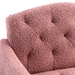 Nob Hill Accent Chair - Brush Pink Teddy Fabric - Rose Golden Finish Feet - CAB1834