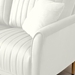 Zephyrion 57" Loveseat - Cream White Velvet - Metal Legs - CAB1849