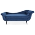 Larkston Chaise Lounge with Scroll Arm - Blue - Birch Legs