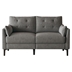 Reign 57" Loveseat - Dark Gray Cotton Linen Fabric - Solid Wood Frame