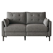 Reign 57" Loveseat - Dark Gray Cotton Linen Fabric - Solid Wood Frame - CAB1861