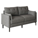 Reign 57" Loveseat - Dark Gray Cotton Linen Fabric - Solid Wood Frame - CAB1861