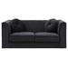 Haze Loveseat - Black Velvet - Heavy Duty Chrome Legs - CAB1883