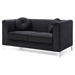 Haze Loveseat - Black Velvet - Heavy Duty Chrome Legs - CAB1883