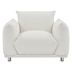 Penda Accent Chair - White Fabric