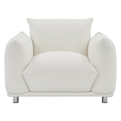 Penda Accent Chair - White Fabric 