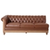 Uppingham Comfy Large Sectional Sofa with Wooden Legs - Retro Style for Living Room - Light Brown