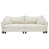 Oarta Loveseat with Corduroy Fabric - Beige