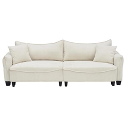 Oarta Loveseat with Corduroy Fabric - Beige 