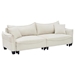 Oarta Loveseat with Corduroy Fabric - Beige - CAB1963