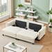 Oarta Loveseat with Corduroy Fabric - Beige - CAB1963