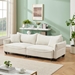 Oarta Loveseat with Corduroy Fabric - Beige - CAB1963