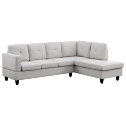 Yonder 96" Sectional Sofa with Right Facing Chaise - Light Gray Linen 