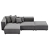 Carson Soft Corduroy Sectional Modular Sofa Set - Gray