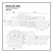 Carson Soft Corduroy Sectional Modular Sofa Set - Gray - CAB1980