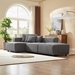 Carson Soft Corduroy Sectional Modular Sofa Set - Gray - CAB1980