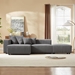 Carson Soft Corduroy Sectional Modular Sofa Set - Gray - CAB1980