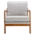 Hortensia Accent Chair - Oyster Grey Boucle - Teak Color Legs