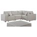 Nerissa 99" Modular Sectional Sofa with Ottoman in Beige Linen - CAB1988