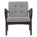 Jensen Accent Chair - Mid Century Modern - Grey and Dark Espresso