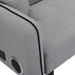 Bentley Folding Ottoman Sofa Bed with Stereo - Gray Linen - CAB1992