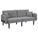 Bentley Folding Ottoman Sofa Bed with Stereo - Gray Linen - CAB1992