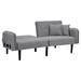 Bentley Folding Ottoman Sofa Bed with Stereo - Gray Linen - CAB1992