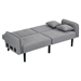 Bentley Folding Ottoman Sofa Bed with Stereo - Gray Linen - CAB1992