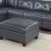 Kaidaira Contemporary Genuine Leather 1-Piece Armless Chair - Black Color - Tufted Seat - CAB1995