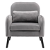 Sorvyn Accent Chair - Solid Wood Legs - Light Gray Fabric