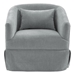 Blossom Hill Swivel Accent Armchair - Light Green Linen Blend - Metal Frame - CAB2003